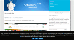 Desktop Screenshot of blog.naturblau.de